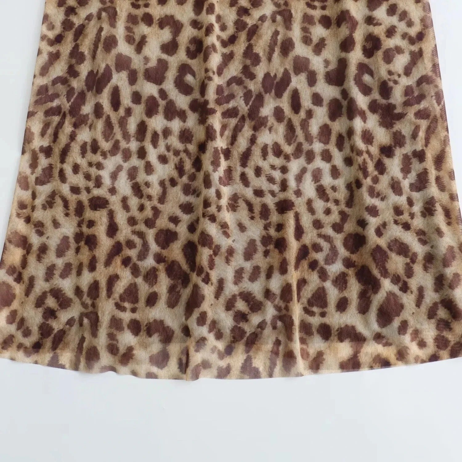 Leopard Print Backless Maxi Dress with Pleated Detail